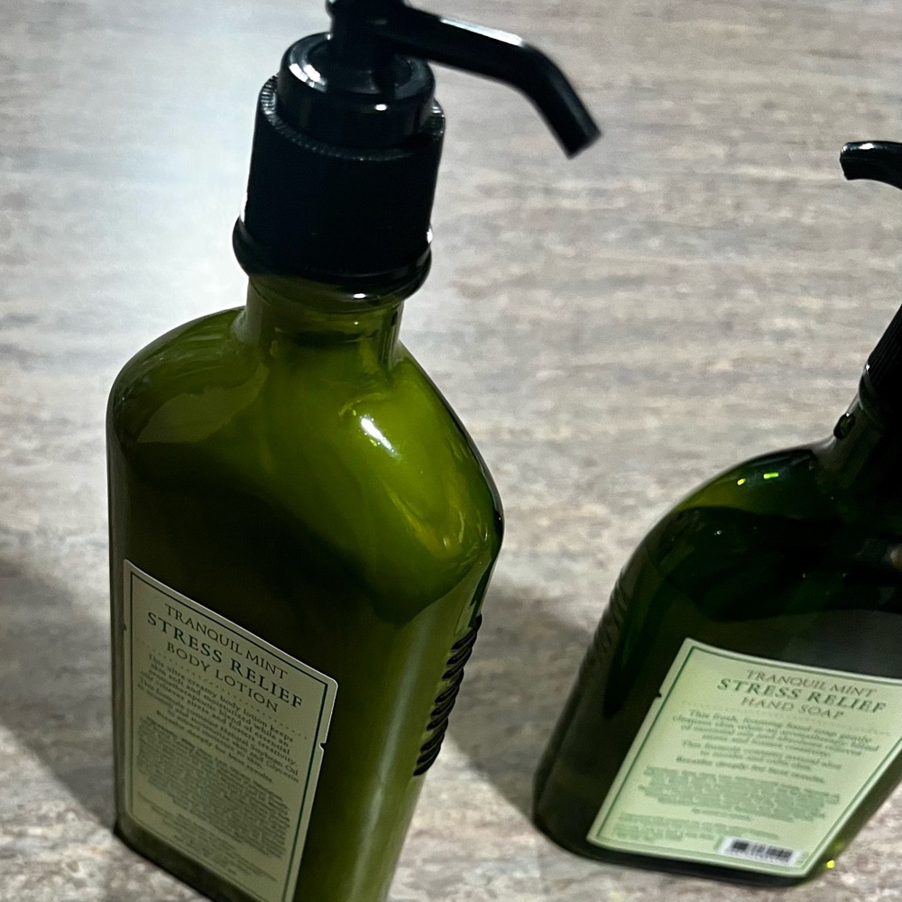 DISCONTINUED Bath & Body Works Tranquil mint hand soap and body lotion. HTF - Picture 10 of 11